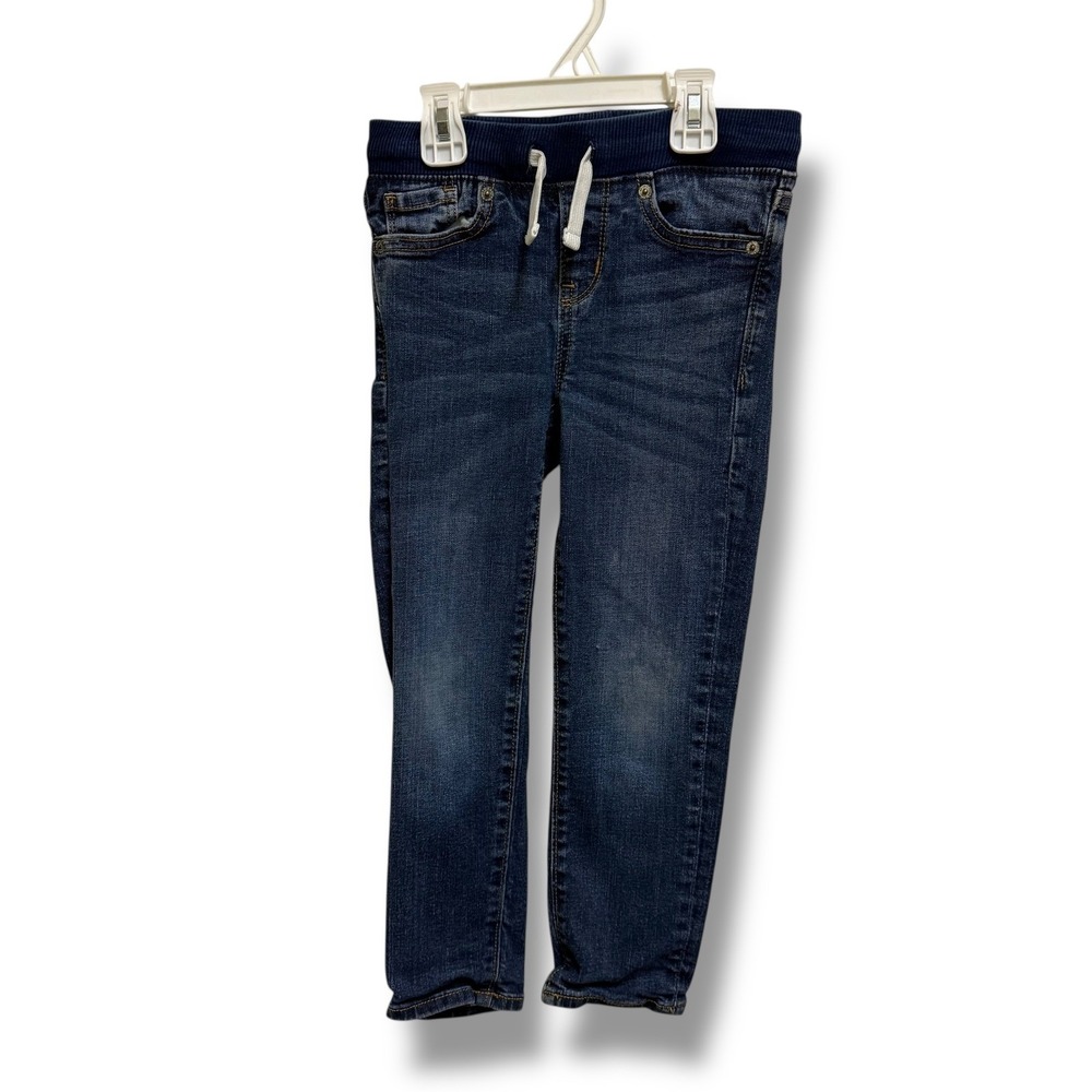 Old Navy Kids Jeans Dark‎ Wash Slim Fit Karate Built-in Flex Max Pants Size XS 5